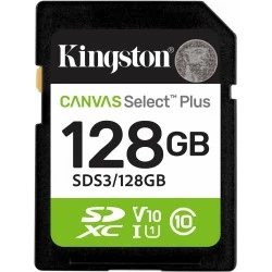 Карта памяти Kingston Canvas Select Plus SDS3/128GB Class 10 128GB (черный)