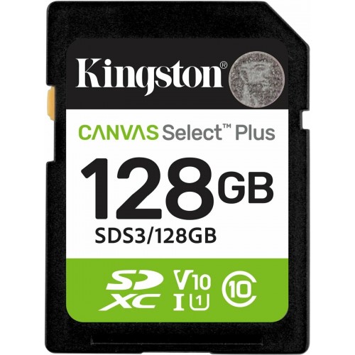 Карта памяти Kingston Canvas Select Plus SDS3/128GB Class 10 128GB (черный) 