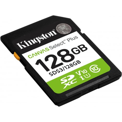 Карта памяти Kingston Canvas Select Plus SDS3/128GB Class 10 128GB (черный) 1