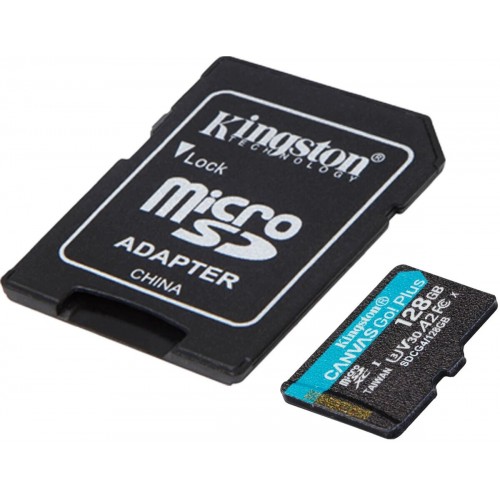 Карта памяти Kingston microSDXC Canvas Go! Plus SDCG4/128GB V30 A2 128GB + SD adapter 