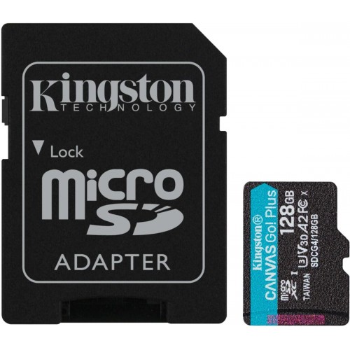 Карта памяти Kingston microSDXC Canvas Go! Plus SDCG4/128GB V30 A2 128GB + SD adapter 1