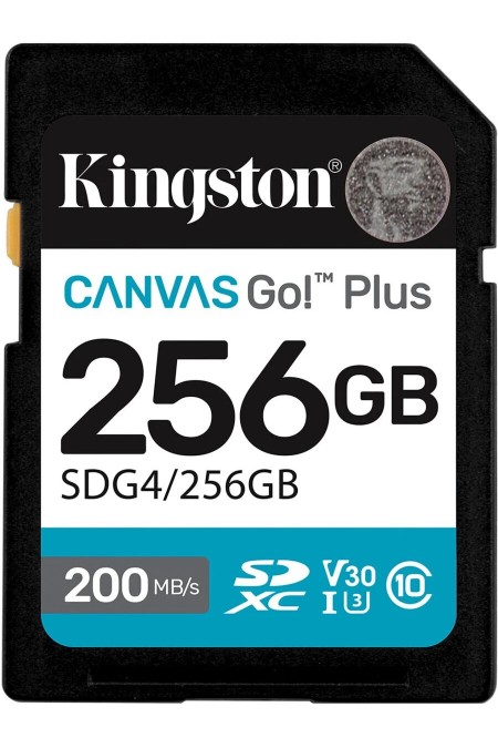 Карта памяти Kingston microSDXC Canvas Go! Plus SDG4/256GB V30 256GB + SD adapter 