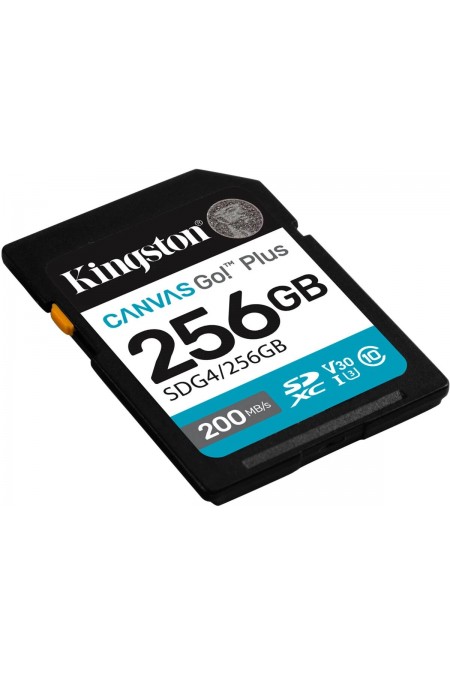 Карта памяти Kingston microSDXC Canvas Go! Plus SDG4/256GB V30 256GB + SD adapter 1