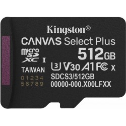 Карта памяти Kingston microSDXC Canvas Select Plus V30 A1 512GB SDCS3/512GBSP