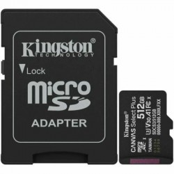 Карта памяти Kingston microSDXC SDCS3/512GB Canvas Select Plus 512GB + SD адаптер