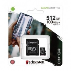Карта памяти Kingston SDCS2 512GB + SD адаптер (SDCS2/512GB) (черный)