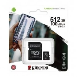 Карта памяти Kingston SDCS2 512GB + SD адаптер (SDCS2/512GB) (черный)