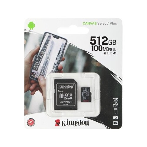 Карта памяти Kingston SDCS2 512GB + SD адаптер (SDCS2/512GB) (черный) 8