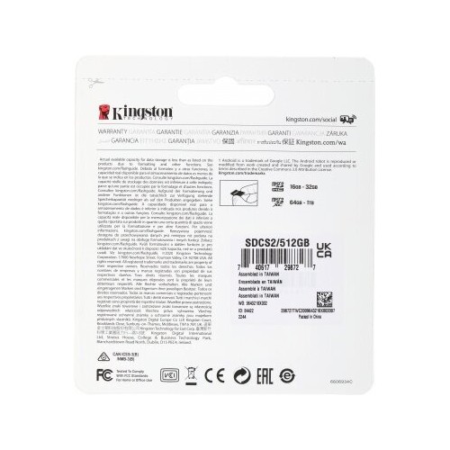 Карта памяти Kingston SDCS2 512GB + SD адаптер (SDCS2/512GB) (черный) 9