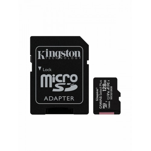 Карта памяти Kingston SDCS2/SP 128GB + SD адаптер (SDCS2/128GB) (черный) 