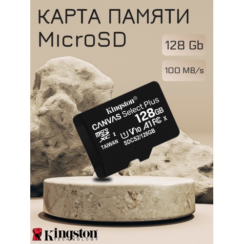 Карта памяти Kingston SDCS2/SP 128GB (SDCS2/128GBSP) (черный) 1