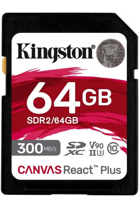 Карта памяти Kingston SDHC UHS-I Class U3 V90 DR2/64GB (черный) 