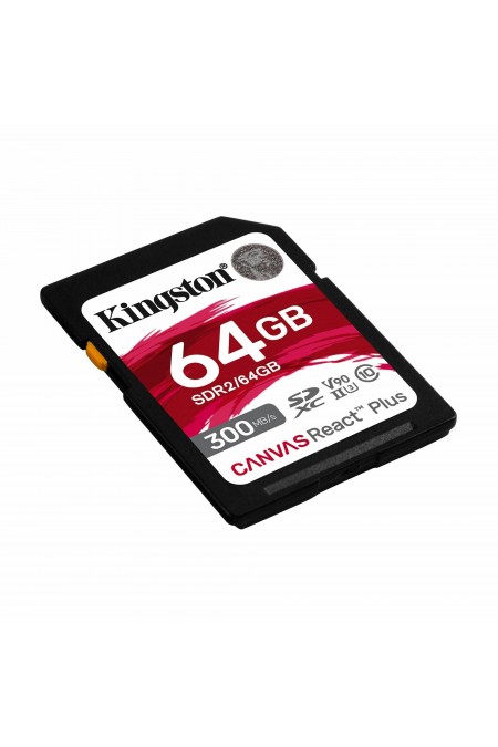 Карта памяти Kingston SDHC UHS-I Class U3 V90 DR2/64GB (черный) 1