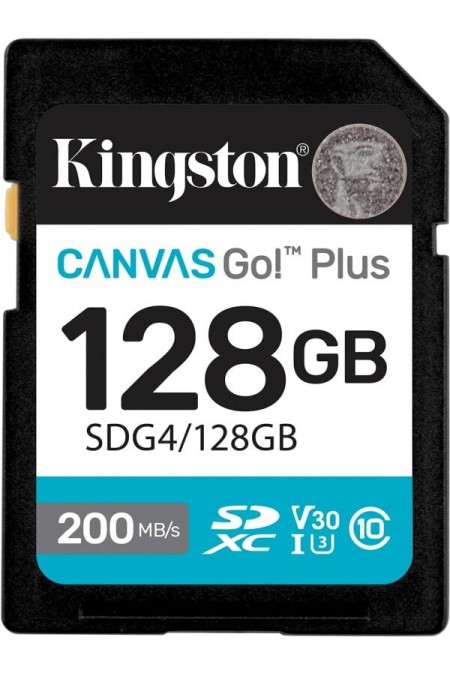 Карта памяти Kingston SDXC Canvas Go! Plus SDG4/128GB V30 128GB 