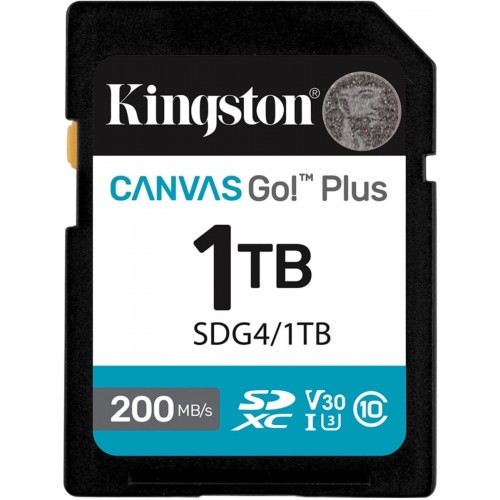Карта памяти Kingston SDXC Canvas Go! Plus SDG4/1TB V30 1TB 
