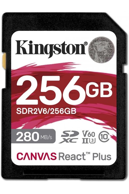 Карта памяти Kingston SDXC Canvas React Plus SDR2V6/256GB 256GB (черный) 1