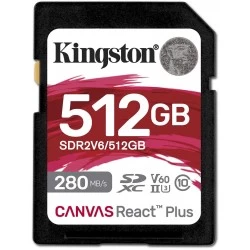 Карта памяти Kingston SDXC Canvas React Plus SDR2V6/512GB 512GB (черный)