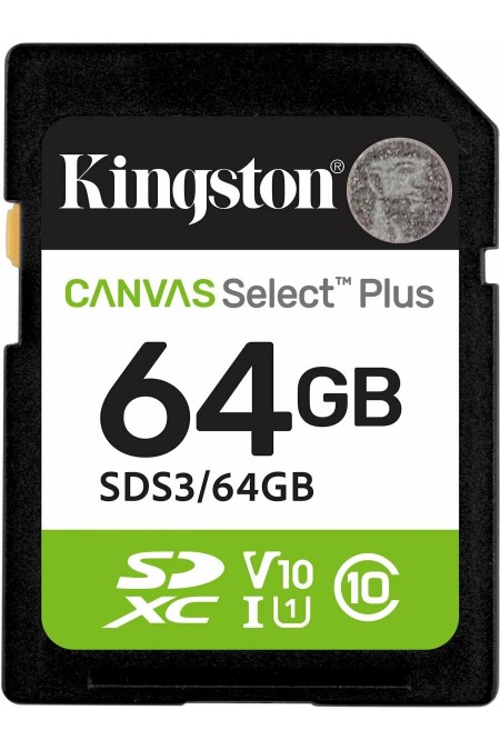 Карта памяти Kingston SDXC Canvas Select Plus V10 SDS3/64GB 64GB 