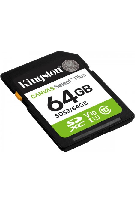 Карта памяти Kingston SDXC Canvas Select Plus V10 SDS3/64GB 64GB 1