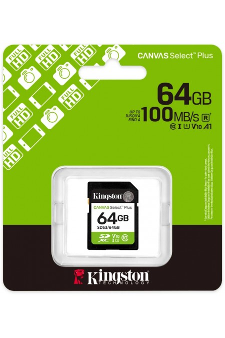 Карта памяти Kingston SDXC Canvas Select Plus V10 SDS3/64GB 64GB 2