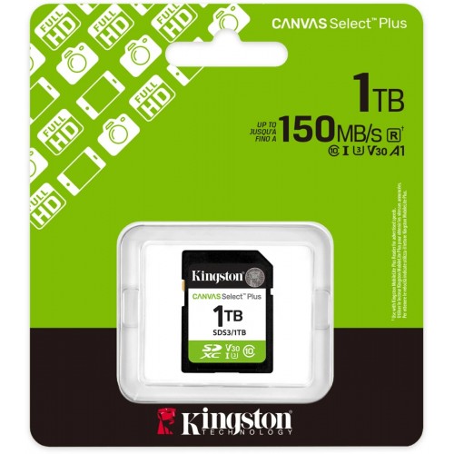 Карта памяти Kingston SDXC Canvas Select Plus V30 1TB SDS3/1TB 4