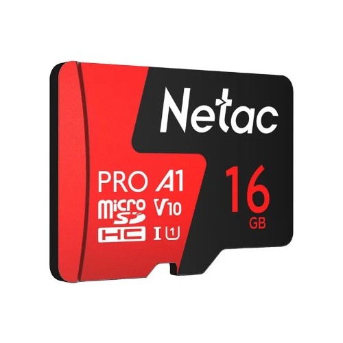 Карта памяти Netac MicroSD P500 Extreme Pro (NT02P500PRO-016G-R) 16GB (черный/красный) 