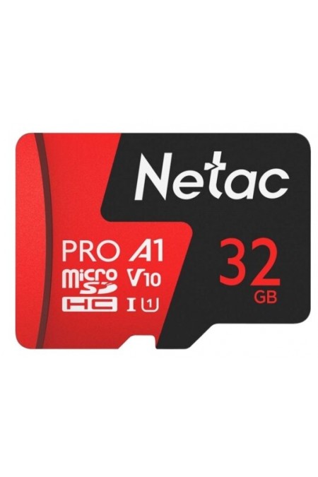 Карта памяти Netac MicroSD P500 Extreme Pro (NT02P500PRO-032G-S) 32GB (красный) 