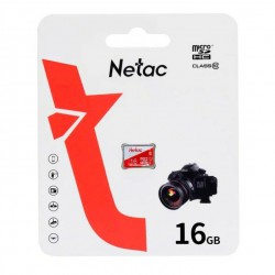 Карта памяти Netac microSDHC P500 ECO 16GB (NT02P500ECO-016G-S) (белый/красный)
