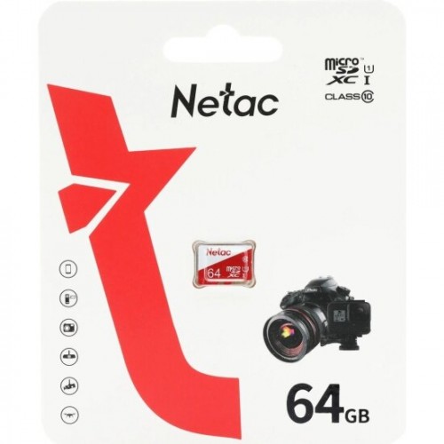 Карта памяти Netac microSDHC P500 ULTRA 64GB (NT02P500ULT-064G-S) (без SD адаптера) 