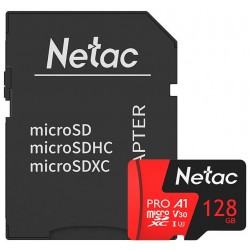 Карта памяти Netac MicroSD card Netac P500 Extreme Pro 128GB (черный)