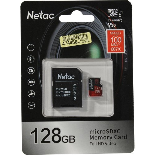 Карта памяти Netac MicroSD card Netac P500 Extreme Pro 128GB (черный) 8