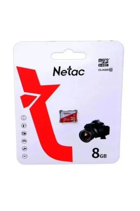 Карта памяти Netac P500 ECO MicroSDHC 8GB C10 (NT02P500ECO-008G-S) (белый/красный) 