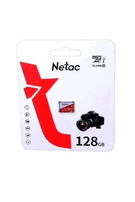 Карта памяти Netac P500 ECO MicroSDHC Class 10 UHS-I NT02P500ECO-128G-S 128GB (без SD адаптера) (красный/белый) 