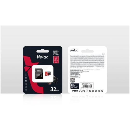 Карта памяти Netac P500 ECO MicroSDHC Class 10 UHS-I NT02P500ECO-128G-S 128GB (без SD адаптера) (красный/белый) 3