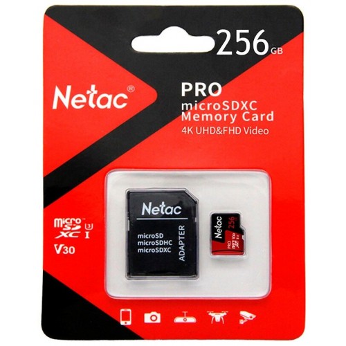 Карта памяти Netac P500 Extreme Pro 256GB (NT02P500PRO-256G-S) (черный/красный) 3