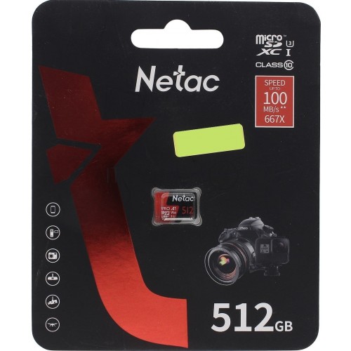 Карта памяти Netac P500 Extreme Pro 512GB + SD адаптер (NT02P500PRO-512G-R) (красный) 2