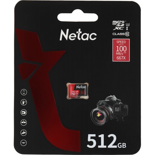 Карта памяти Netac P500 Extreme Pro 512GB + SD адаптер (NT02P500PRO-512G-R) (красный) 5