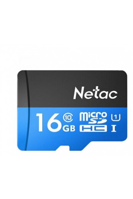 Карта памяти Netac P500 MicroSDHC Class 10 UHS-I 80MB/s 16GB (NT02P500STN-016G-S) (черный) 