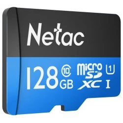 Карта памяти Netac P500 Standard 128GB (NT02P500STN-128G-R) (черный/синий)