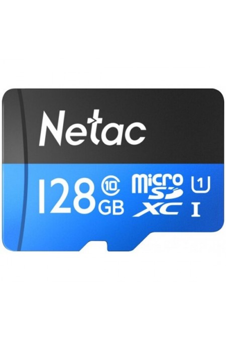 Карта памяти Netac P500 Standard 128GB (NT02P500STN-128G-R) (черный/синий) 