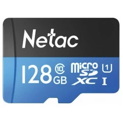 Карта памяти Netac P500 Standard 128GB (NT02P500STN-128G-S) (черный/синий)