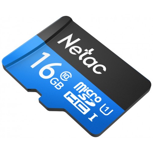 Карта памяти Netac P500 MicroSDHC Class 10 UHS-I 80MB/s 16GB (NT02P500STN-016G-S) (черный) 