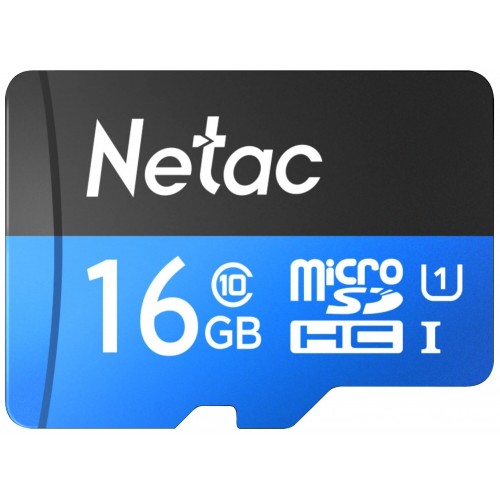 Карта памяти Netac P500 MicroSDHC Class 10 UHS-I 80MB/s 16GB (NT02P500STN-016G-S) (черный) 1