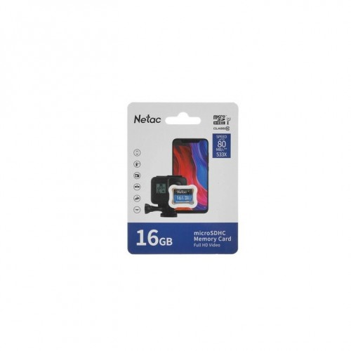 Карта памяти Netac P500 MicroSDHC Class 10 UHS-I 80MB/s 16GB (NT02P500STN-016G-S) (черный) 7