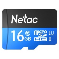 Карта памяти Netac P500 Standard 16GB + SD adapter (NT02P500STN-016G-R) (красный)