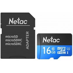 Карта памяти Netac P500 Standard 16GB + SD adapter (NT02P500STN-016G-R) (красный)