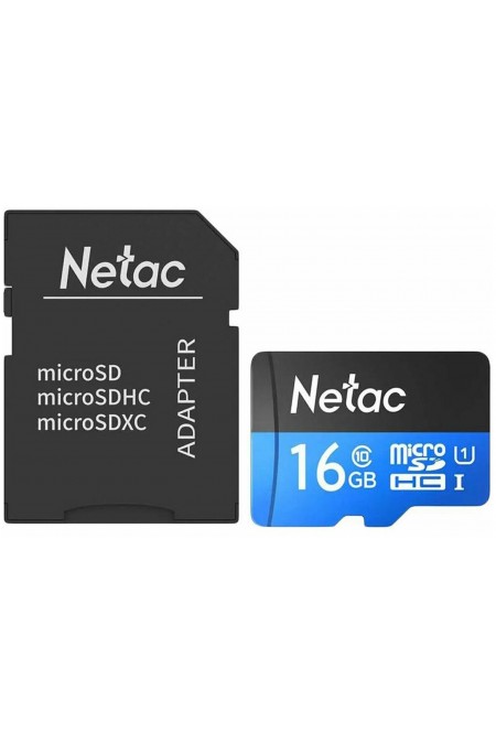 Карта памяти Netac P500 Standard 16GB + SD adapter (NT02P500STN-016G-R) (красный) 