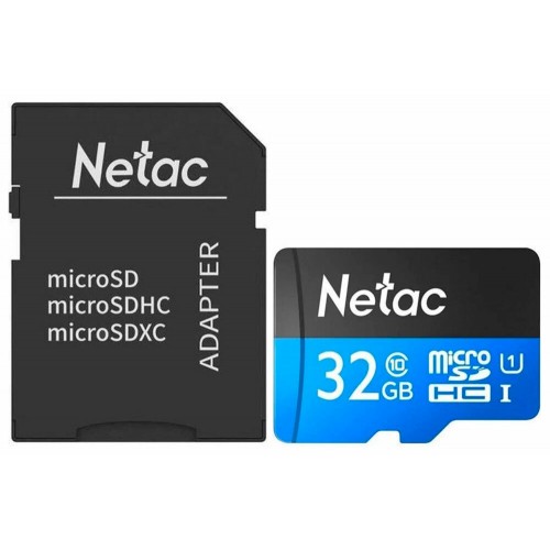 Карта памяти Netac P500 Standard 32GB + SD adapter (NT02P500STN-032G-R) (красный) 3
