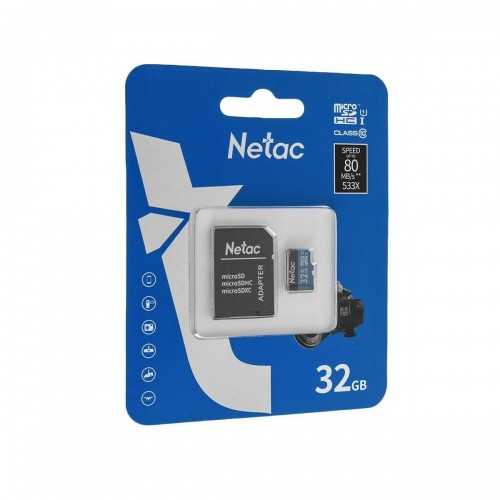 Карта памяти Netac P500 Standard 32GB + SD adapter (NT02P500STN-032G-R) (красный) 5