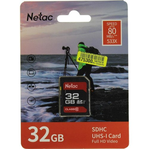 Карта памяти Netac P600 Standard SDHC 32GB (NT02P600STN-032G-R) (черный) 2